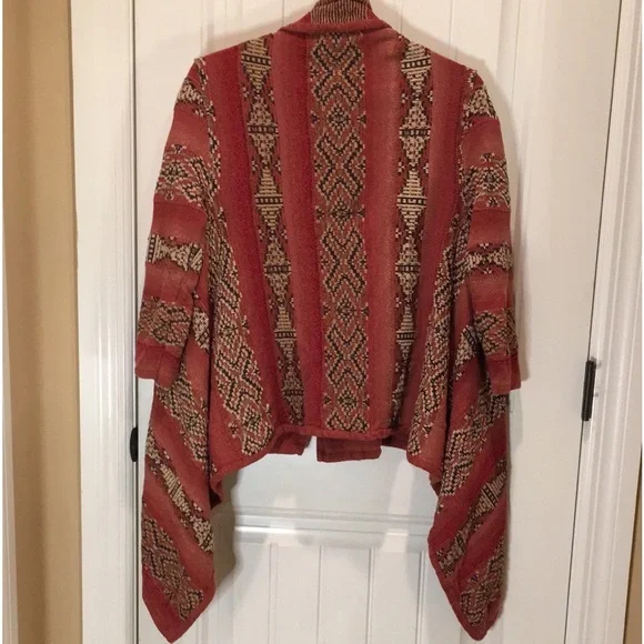 Ralph Lauren LAUREN S/M Cardigan Handkerchief Hem Shawl Collar Open Front - Picture 14 of 15